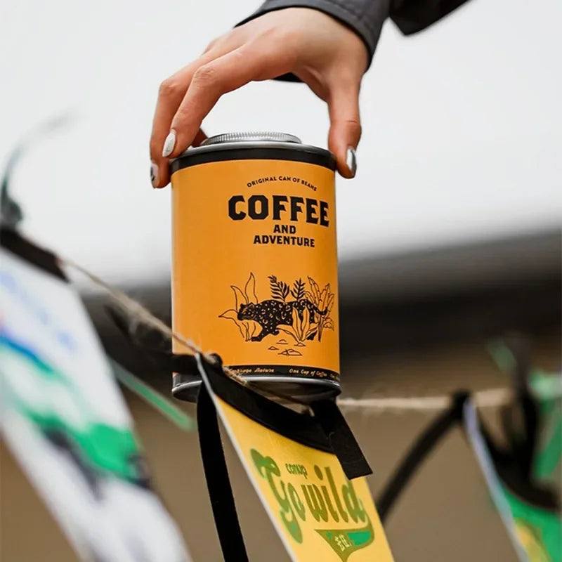 Portable Coffee Bean Sealed Jar – 150g/200g Tinplate Storage Container for Camping & Travel