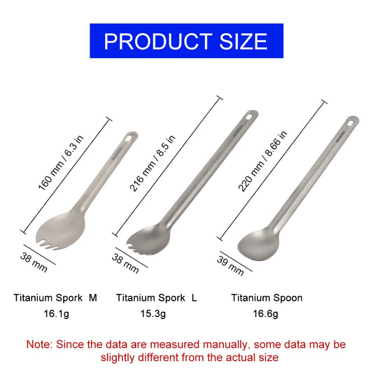 Titanium Spork & Spoon – Ultralight Tableware for Outdoor Dining