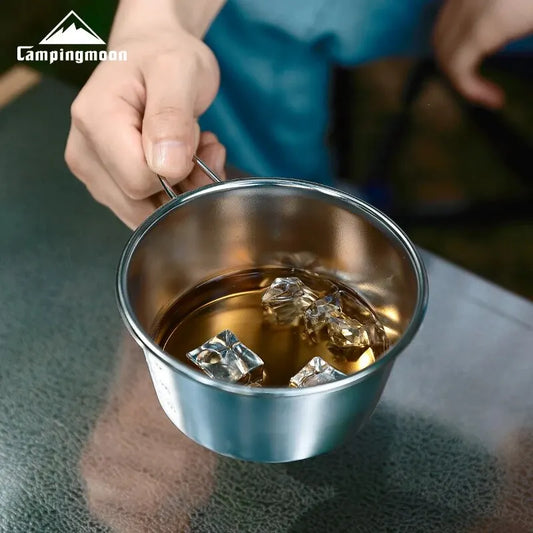 CAMPINGMOON Outdoors S360 Large Capacity Stainless Steel Syrah Cup & Bowl – 450ml
