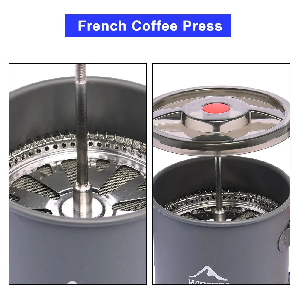 ☕ Camping Coffee Pot with French Press