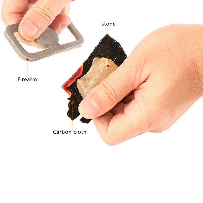 1PC Portable Carbon Steel Fire Striker – Emergency Flint Tool for Camping, Hiking & Survival