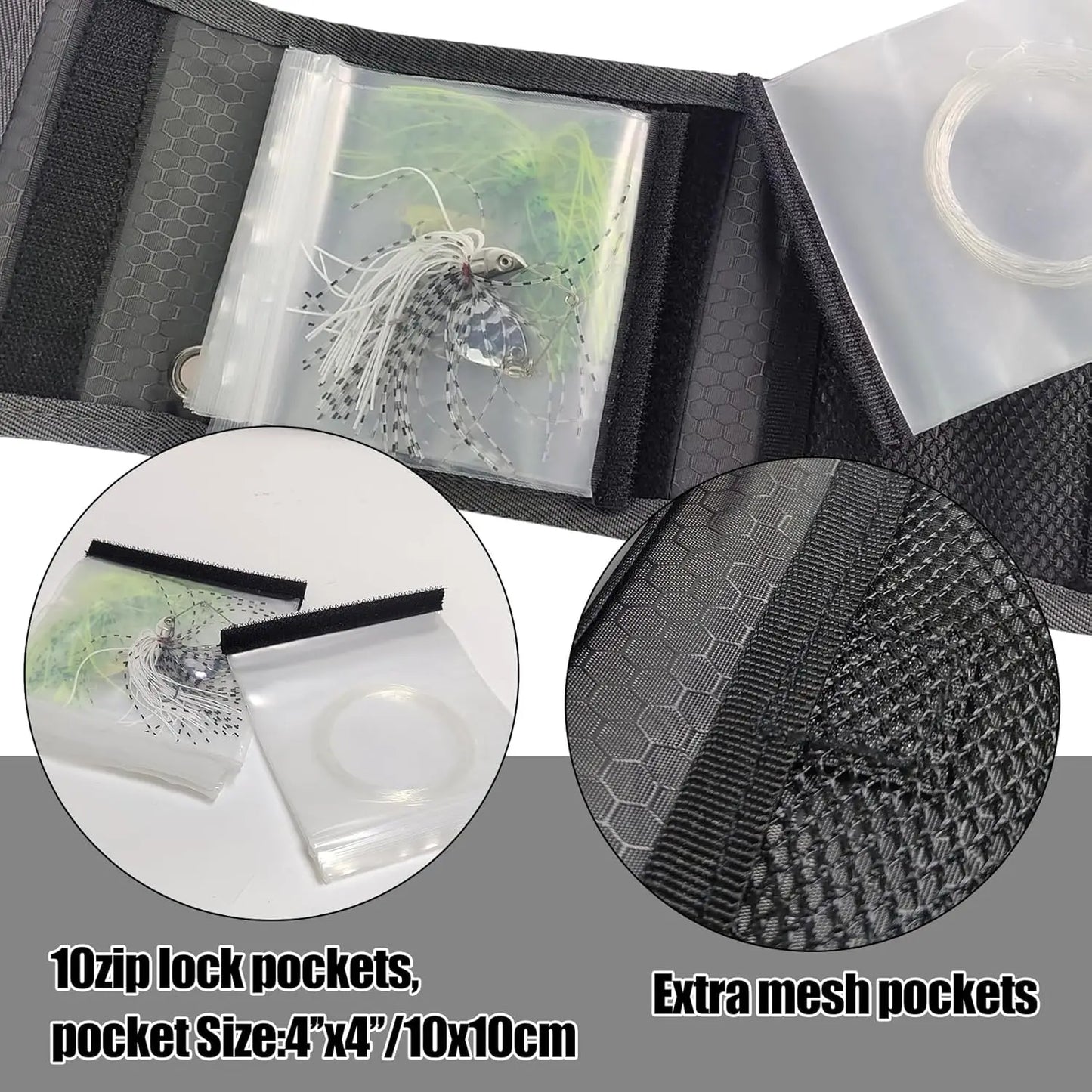 Aventik Fishing Tackle Binder – 10-Pocket Leader & Tippet Wallet for Fly Fishing Storage