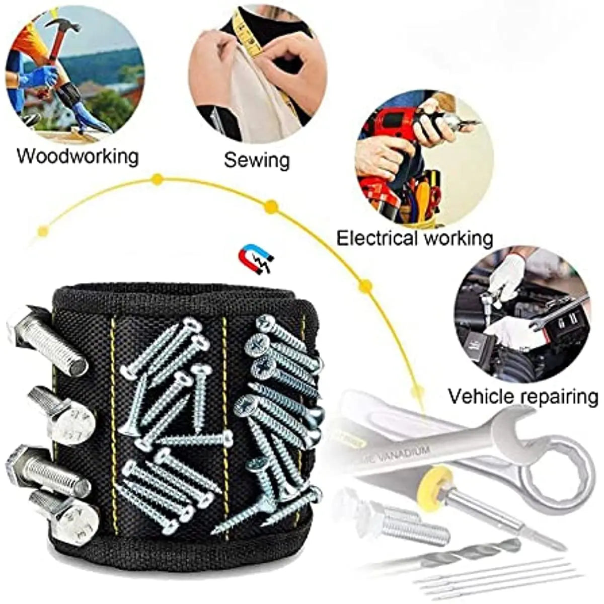 Magnetic Wristband – Hands-Free Tool Holder