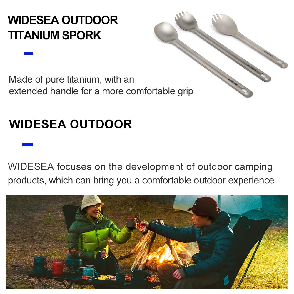 Titanium Spork & Spoon – Ultralight Tableware for Outdoor Dining