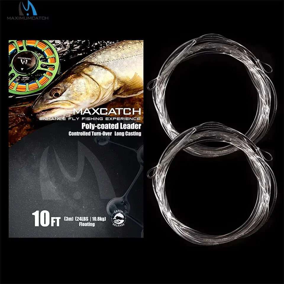 MAXIMUMCATCH PolyLeader Fly Fishing Line – 2PCS Set (7–10FT)