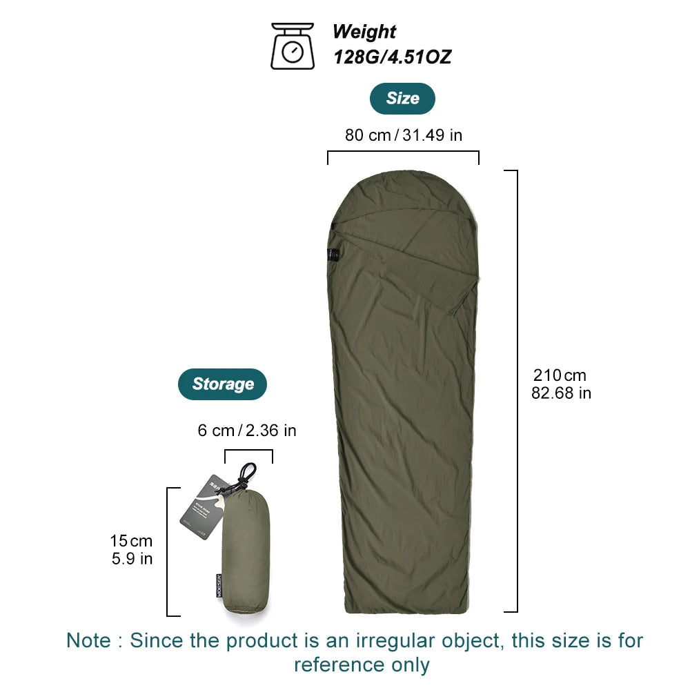 Outdoor Camping Sleeping Bag Liner – Ultralight Mummy Travel Companion