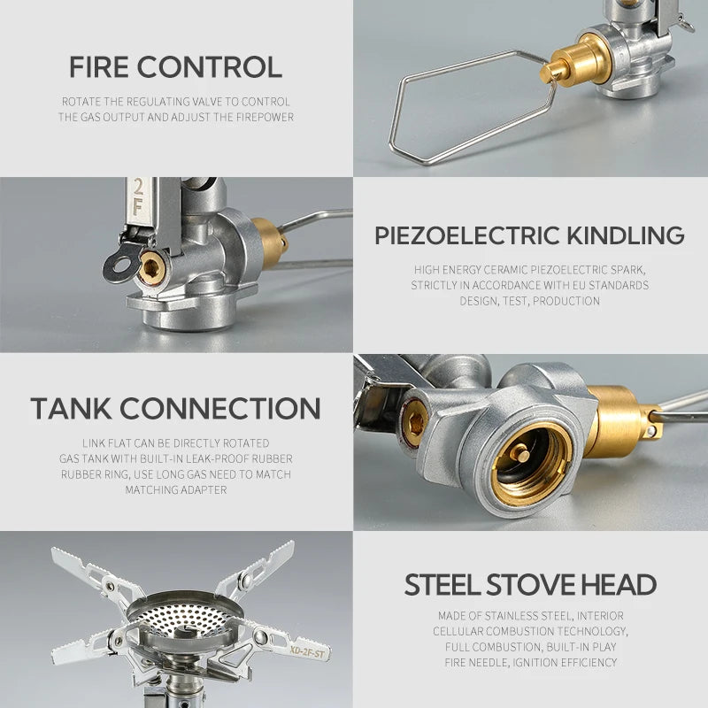 Campingmoon XD-2F Adjustable Mini Camping Gas Stove