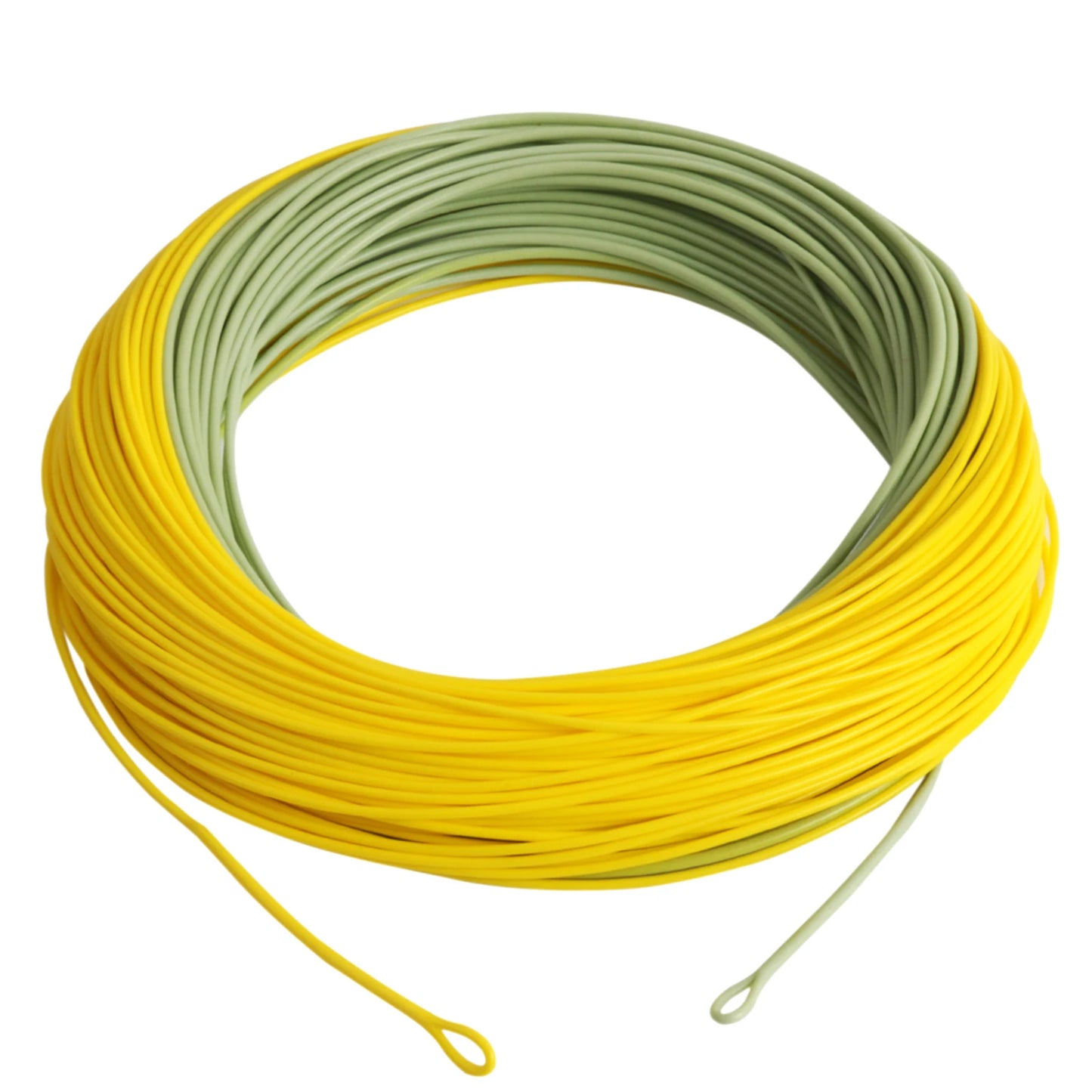Maximumcatch Double Color Weight Forward Floating Fly Line – 100FT (2–8WT) Moss Green & Gold with Welded Loops