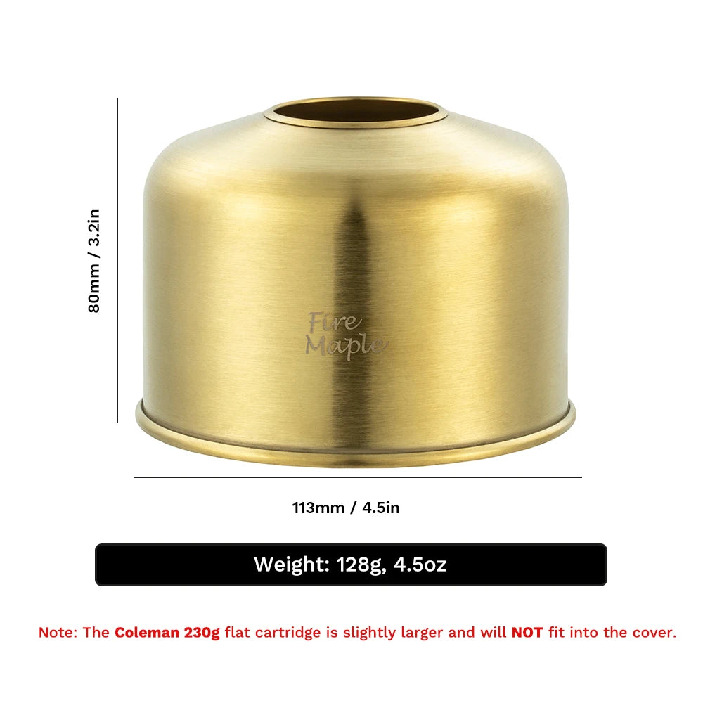 Fire Maple Dome Gas Canister Protective Cover – 230g Stainless Steel Shield for Camping & Backpacking Fuel Canisters