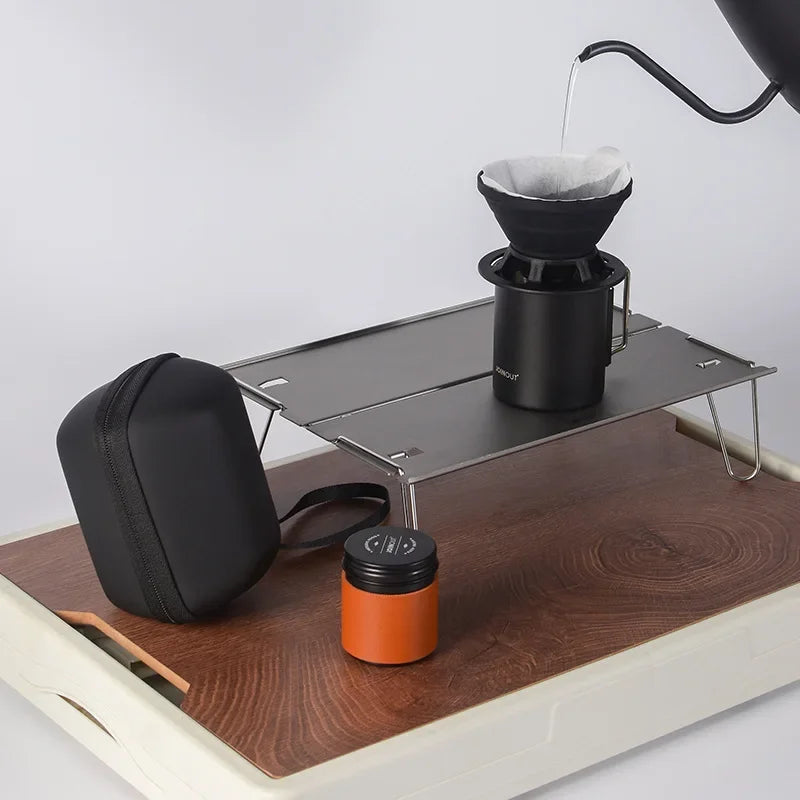 Travel Hand-Brewed Coffee Set — Portable Pour-Over Perfection for Camp, Car, or Trail