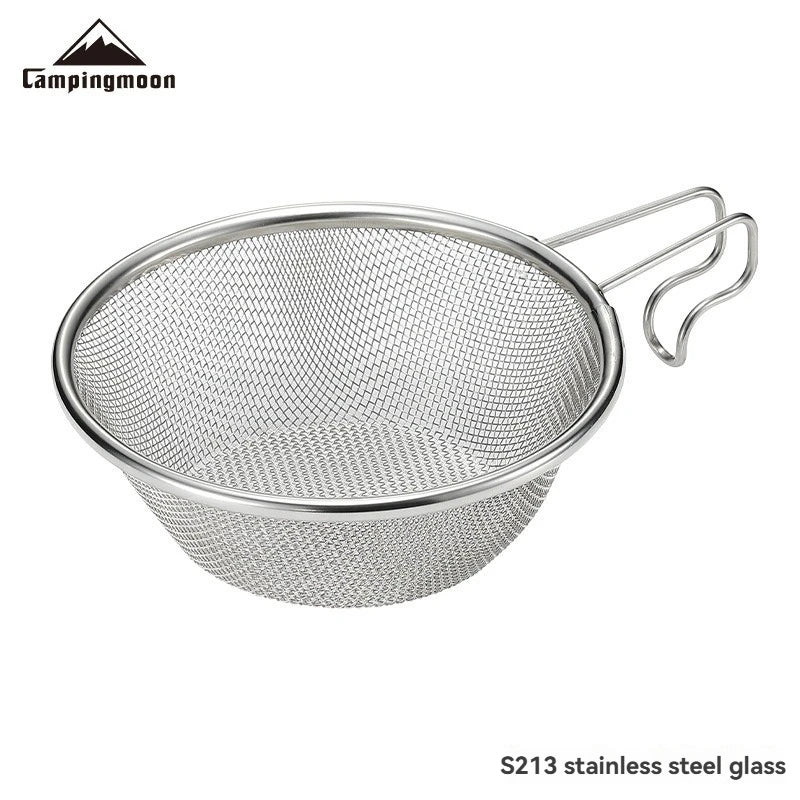 CAMPINGMOON 450ml Sierra Bowl – Stainless Steel Outdoor Tableware with Storage Bag
