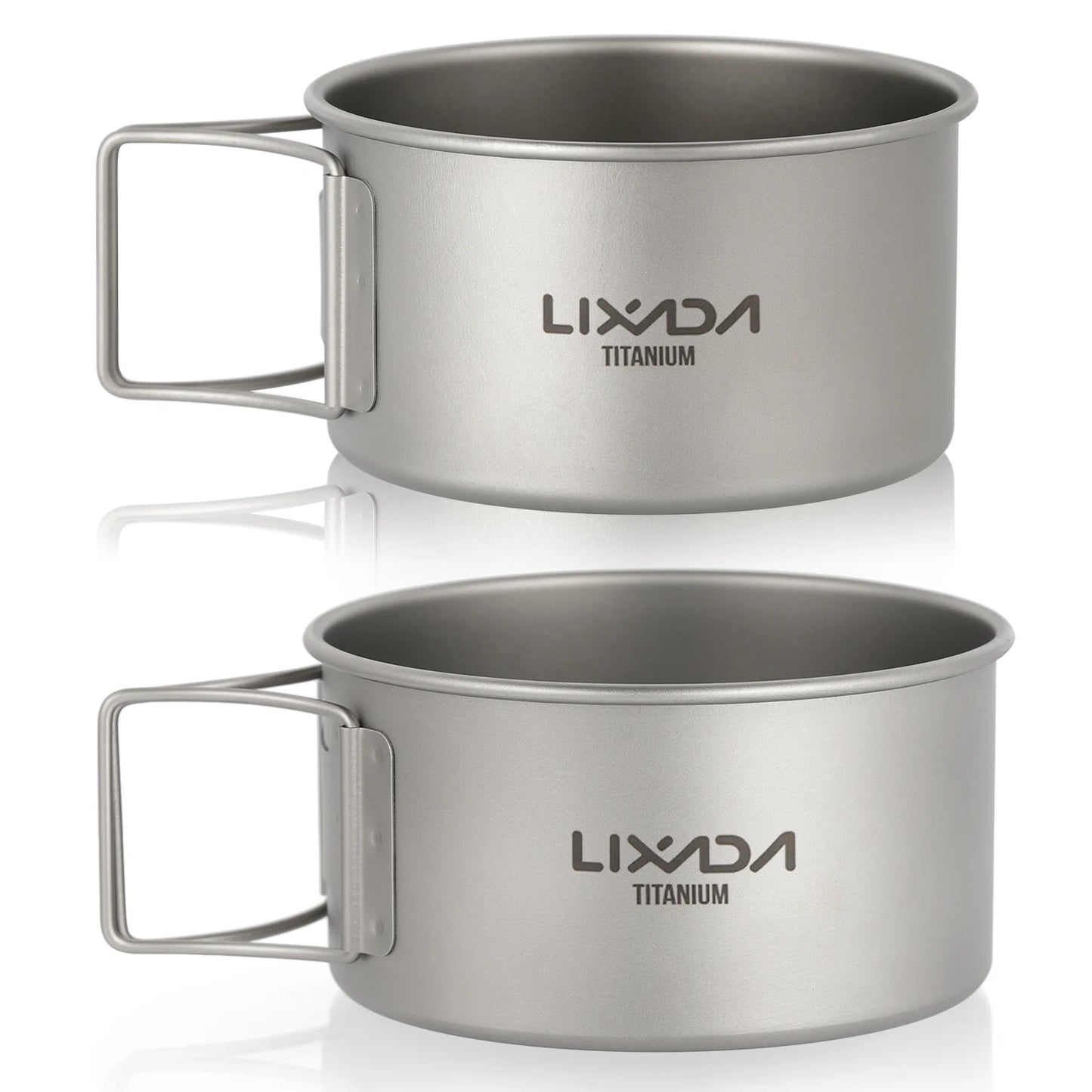 Lixada Titanium Bowl with Folding Handles – Ultra-Light Bowls for Camping, Hiking & Backpacking