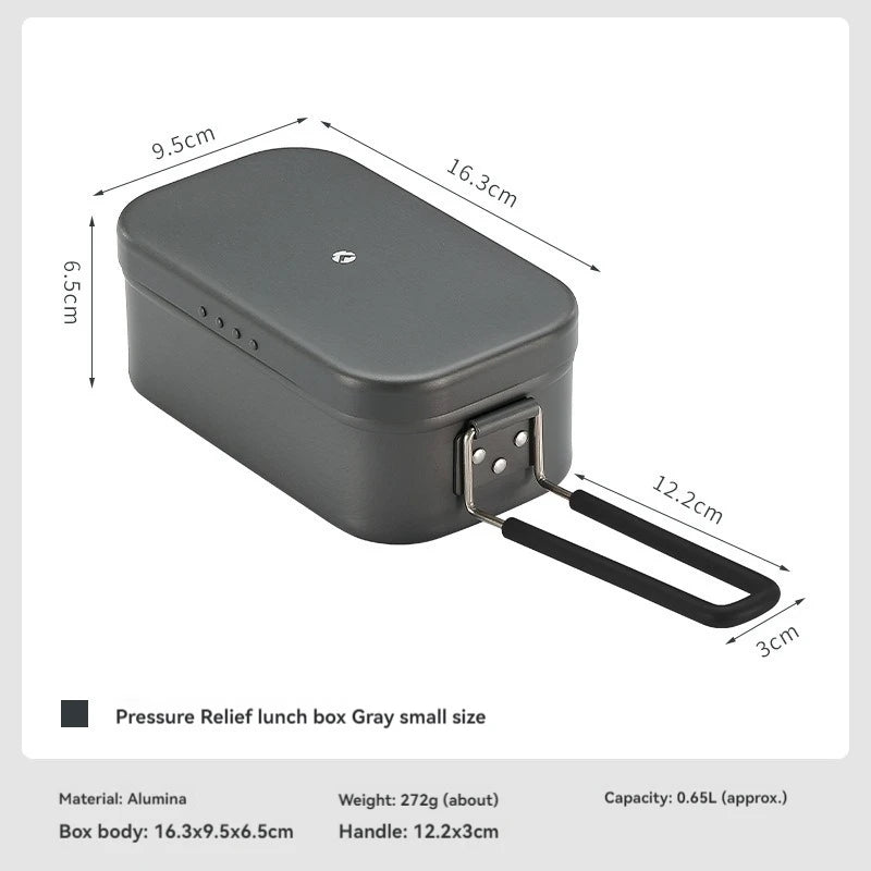 CAMPINGMOON Aluminum Oxide Portable Lunch Box — Heat-Ready, Trail-Tested, Adventure-Approved
