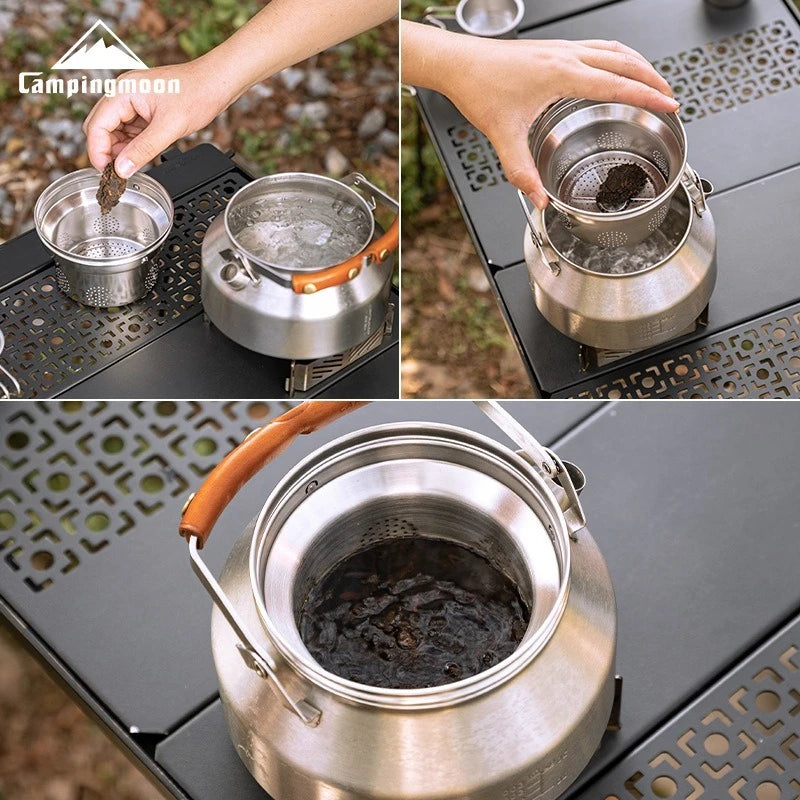 CAMPINGMOON SW-1V Stainless Steel Tea Strainer – Multi-Purpose Camping Tea Filter Accessory