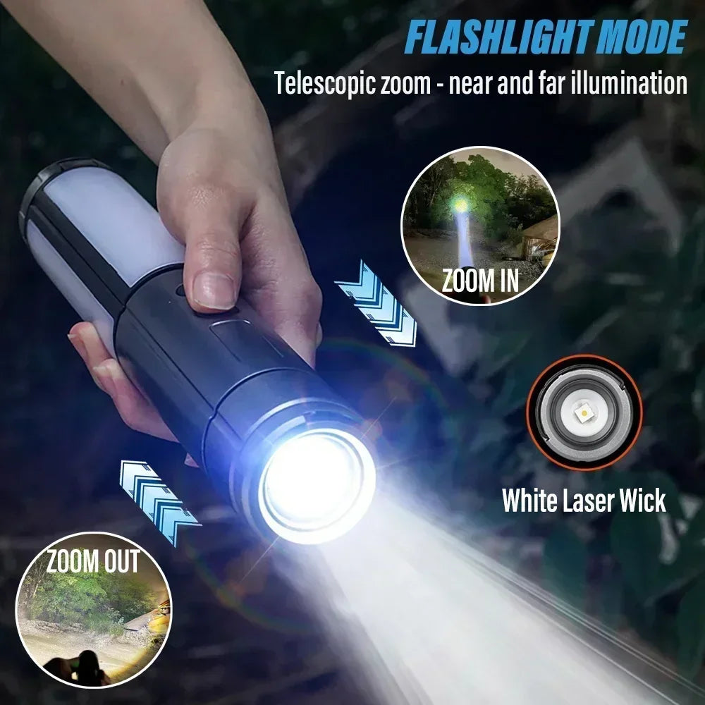 Rechargeable LED Camping Light – Telescopic Flashlight & Outdoor Lantern
