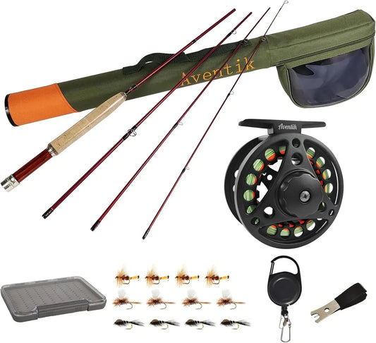 Aventik Extreme Fly Fishing Rod & Reel Combo Kit (0–6WT) with Travel Case