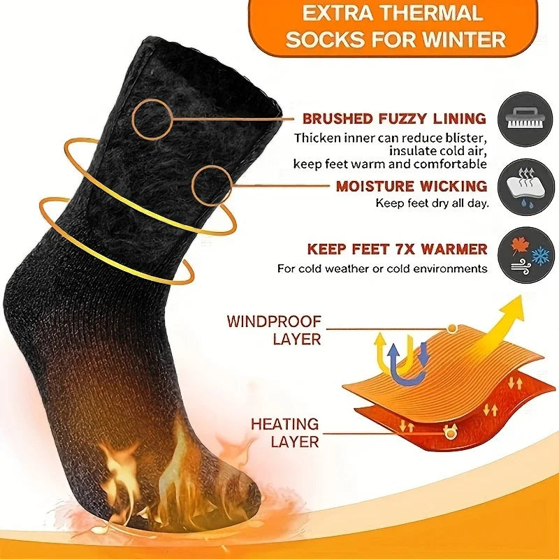 Ultra-Thick Wool Socks for Men – Winter Warmth & Cold Resistance