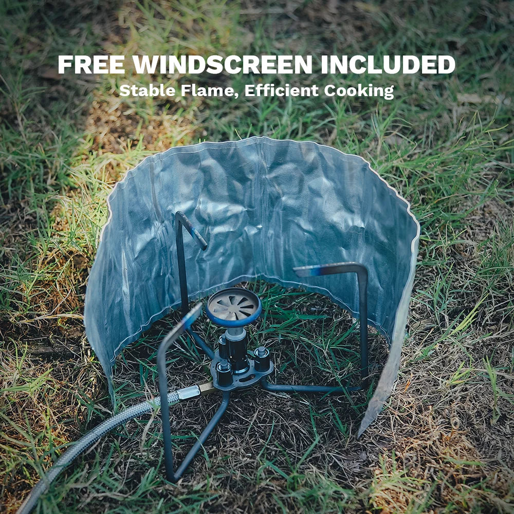 Fire-Maple Petrel Ultralight Titanium Split Stove – Compact Gas Burner with Windscreen for Camping & Hiking