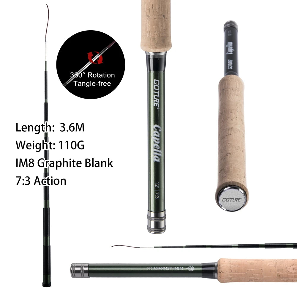 Goture Tenkara Fly Fishing Rod Combo – Ultralight Carbon Fiber Rod Set