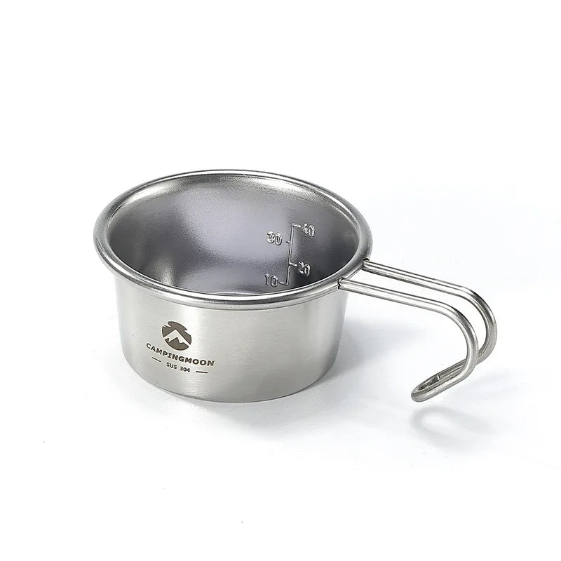 CAMPINGMOON S050 Small Stainless Steel Mug – Portable Outdoor Coffee Cup for Camping & Kungfu Tea