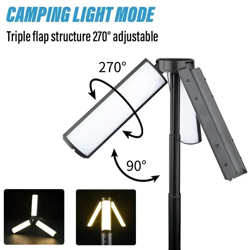 Rechargeable LED Camping Light – Telescopic Flashlight & Outdoor Lantern