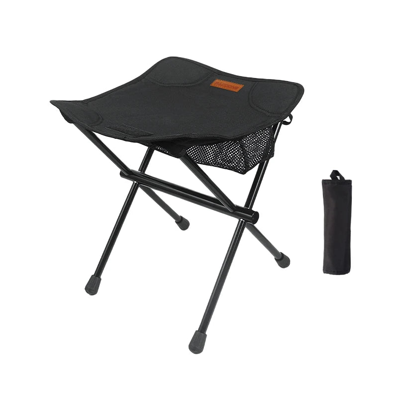 Outdoor Portable Folding Stool – Lightweight Aluminum Alloy Mini Chair with Storage