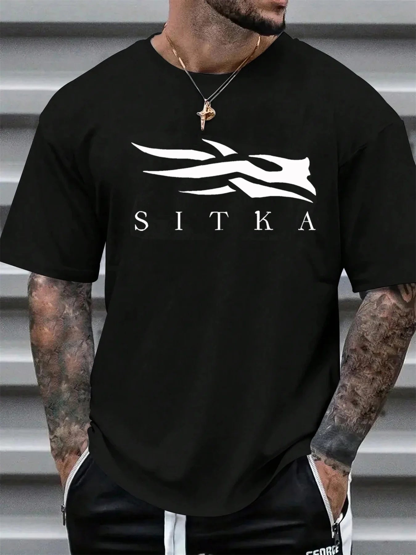 Men’s SITKA Letter Print T-Shirt