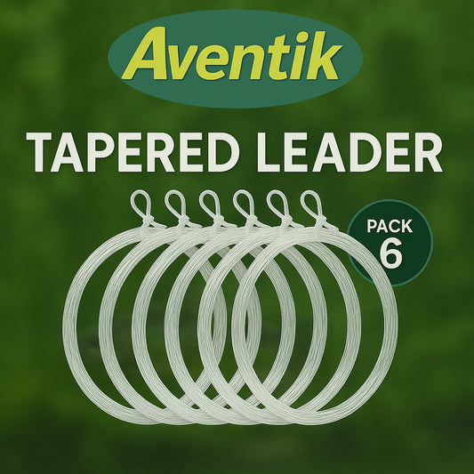 Aventik Pre-Tied Loop Clear Tapered Fly Fishing Leader – 6-Pack