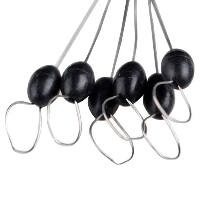 600Pcs (100 Groups) Rubber Space Beans Oval Stopper Set - Essential Fishing Bobber & Rigging Accessories for Fly Fishing, Spinner Baits & More