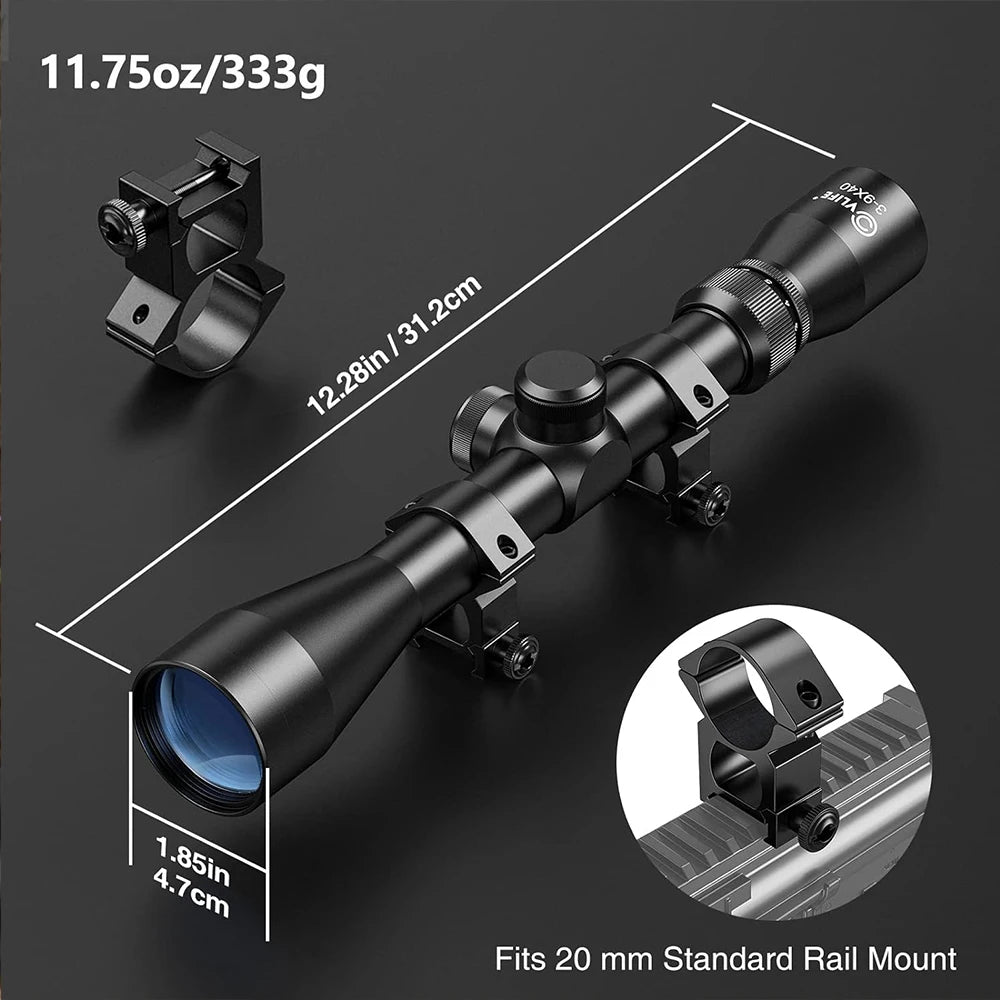 3‑9×40 Variable Power Hunting Scope