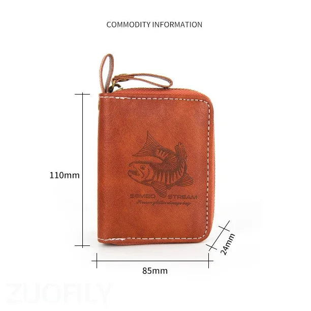Fly Fishing Storage Bag - Felt Cowhide Wallet | Fly Dryer | Perfect for Stream Fishing