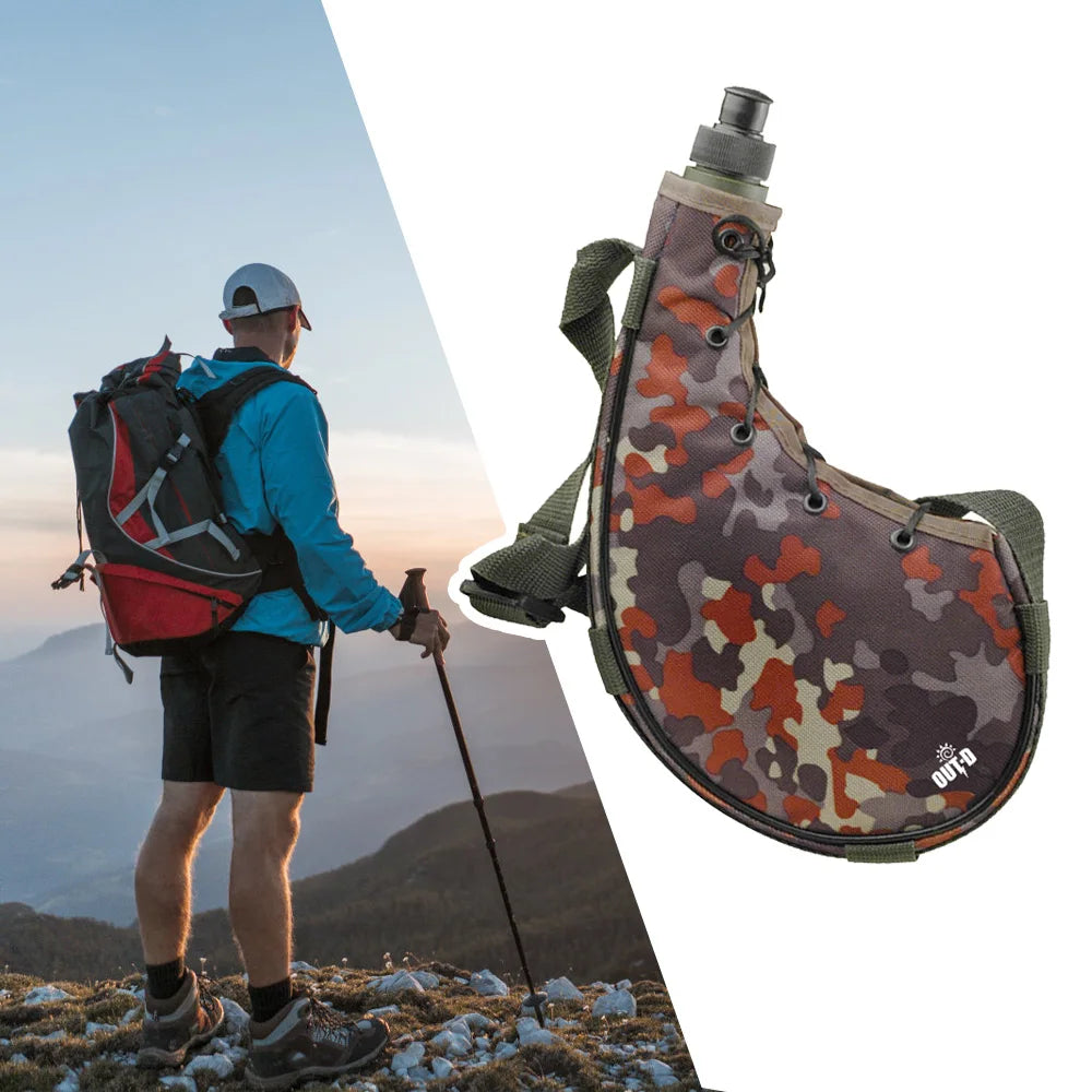 Outdoor Water Bottle – 800ml Sports Kettle with Shoulder Strap