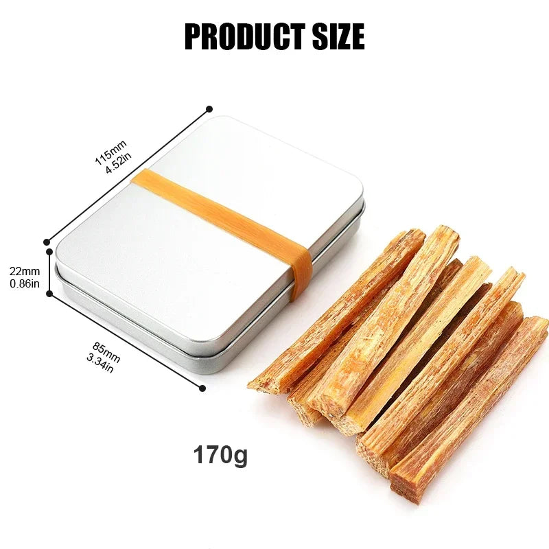 1 Box Fatwood Fire Starter Sticks – Natural Firestarting Wood for Camping, Hiking & Emergency Survival