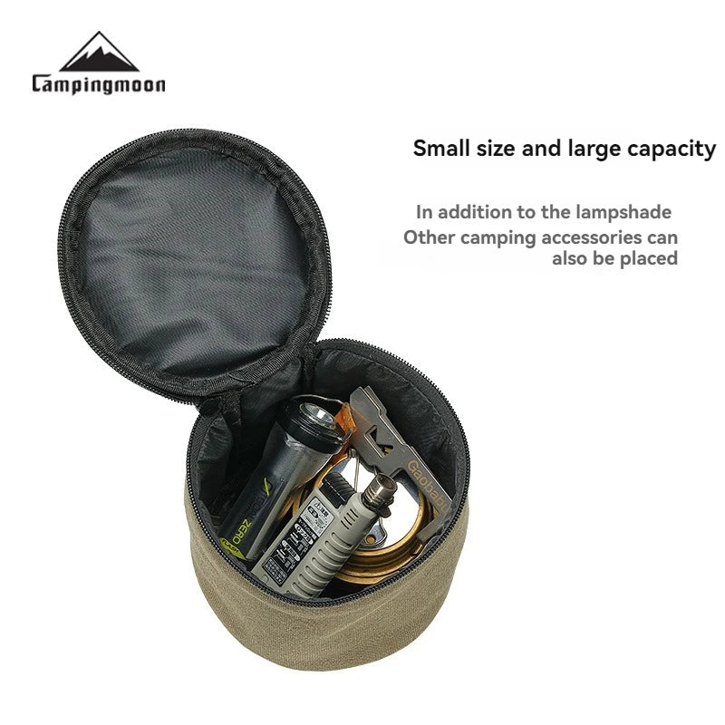 CAMPINGMOON NX-90-B Red Sun Heating Hood Storage Bag – Thickened Canvas Handheld Bag for Camping & Outdoor Gear