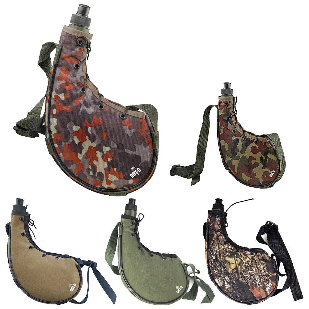 Outdoor Water Bottle – 800ml Sports Kettle with Shoulder Strap