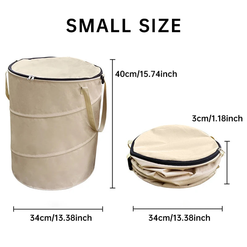 Pop-Up Camping Trash Can – Foldable Canvas Outdoor Garbage Bin