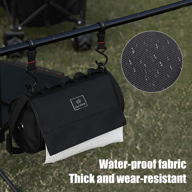Outdoor Tissue / Toilet paper Case Portable Roll Paper Storage Bag with Hook for Hanging