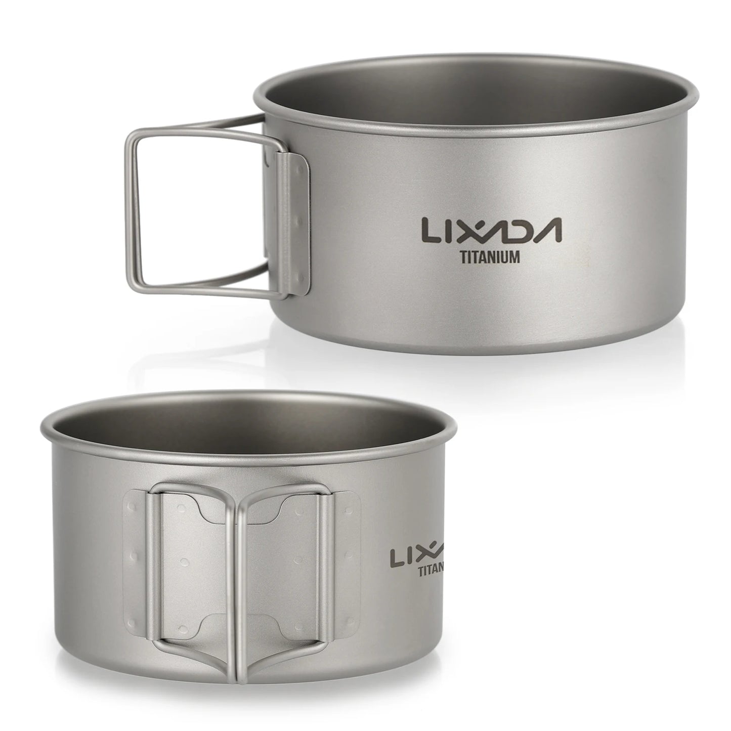 Lixada Titanium Bowl with Folding Handles – Ultra-Light Bowls for Camping, Hiking & Backpacking