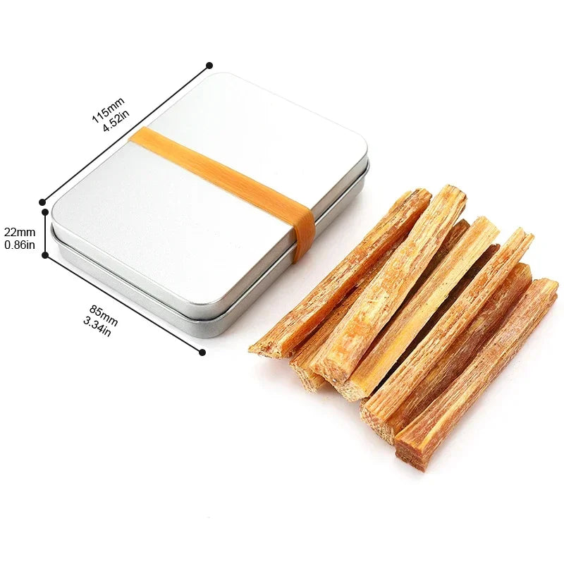 1 Box Fatwood Fire Starter Sticks – Natural Firestarting Wood for Camping, Hiking & Emergency Survival