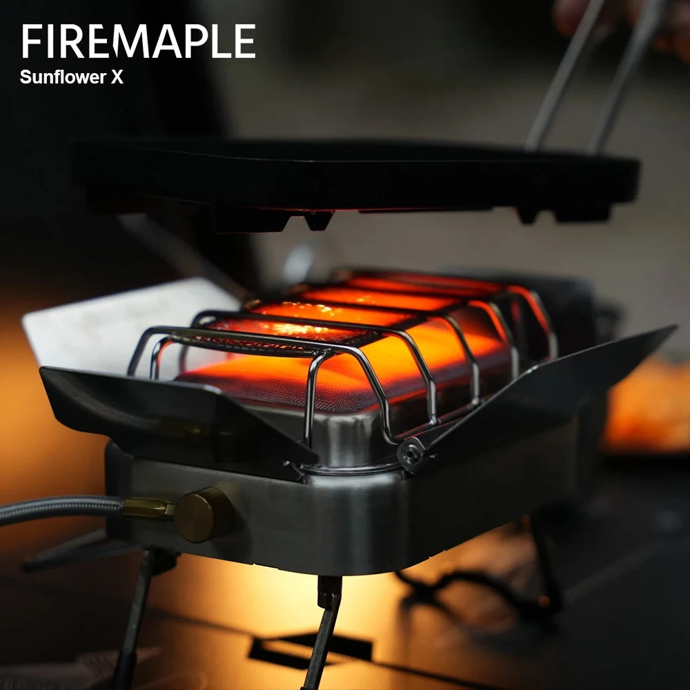Fire Maple Sunflower X Gas Camping Stove – Multi-Function Infrared Heater & Burner for Outdoor Cooking & Warmth