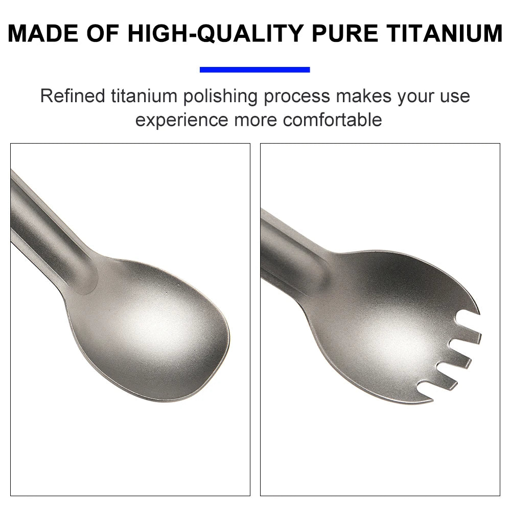 Titanium Spork & Spoon – Ultralight Tableware for Outdoor Dining