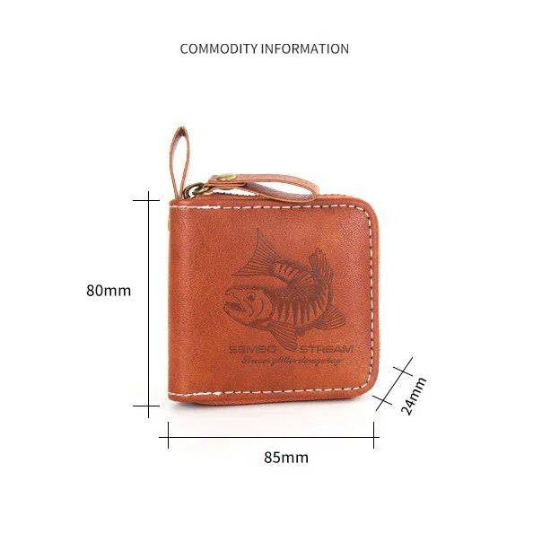 Fly Fishing Storage Bag - Felt Cowhide Wallet | Fly Dryer | Perfect for Stream Fishing