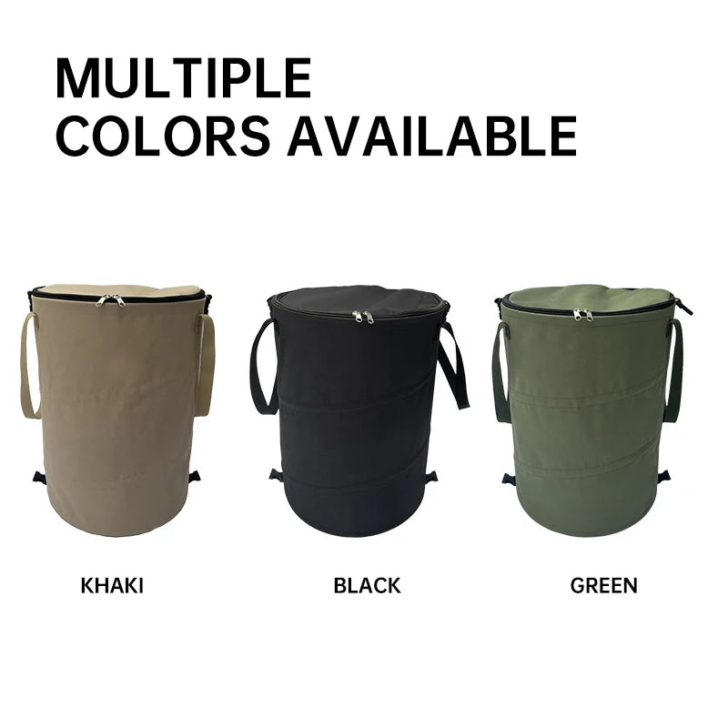 Pop-Up Camping Trash Can – Foldable Canvas Outdoor Garbage Bin