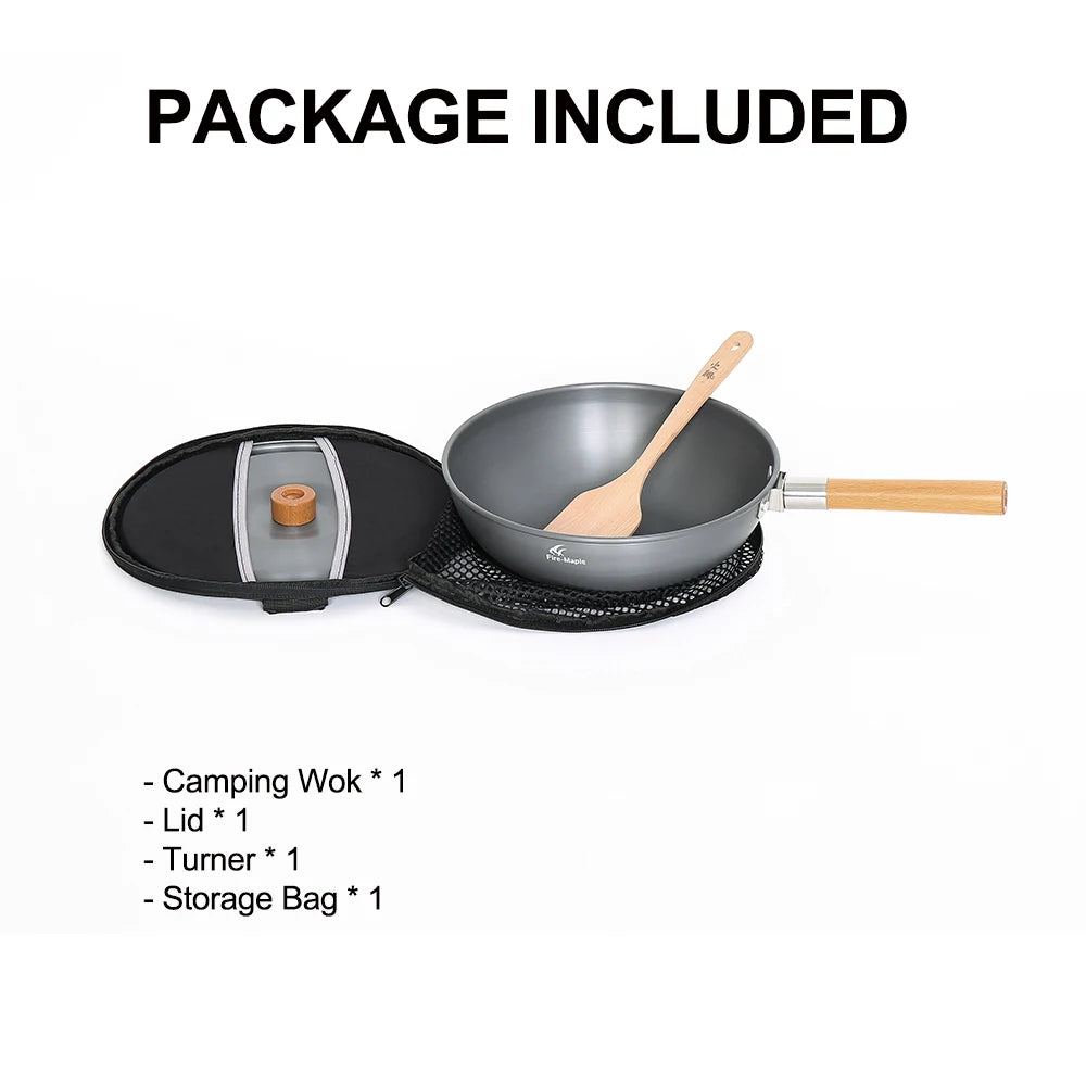 Fire-Maple Camping Wok – Lightweight Frying Pan & Stew Pot with Carry Bag | Outdoor Cooking