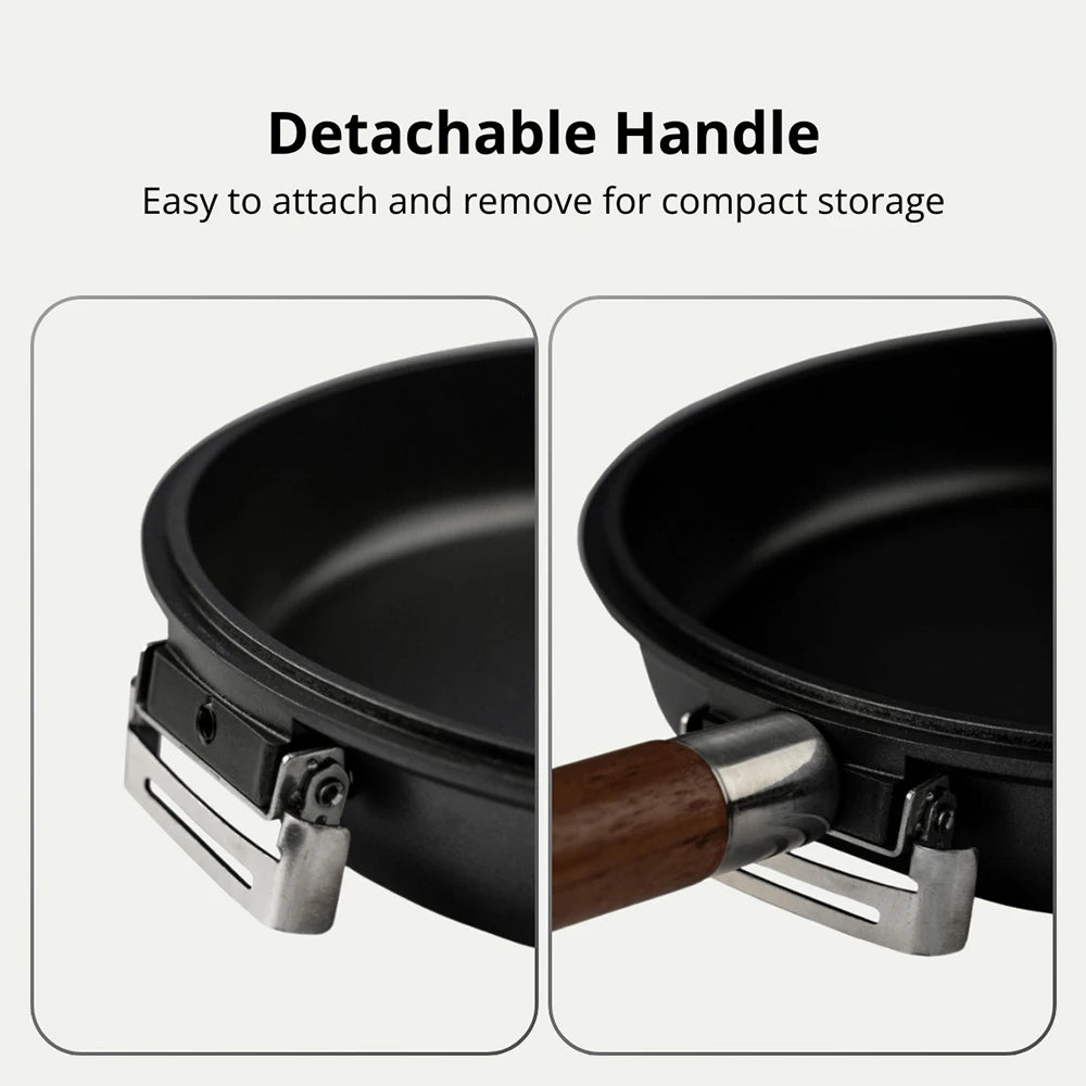 Fire-Maple Banquet Duo Cast Aluminum Cooking Set - Stackable Non-Stick Frypan & Stock Pot Set for 2-4 Person Family Camping