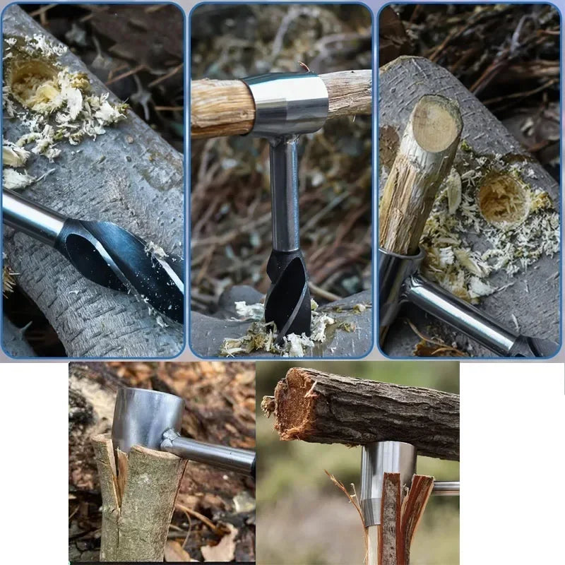 Auger Wrench Outdoor Survival Hand Drill – Essential Bushcraft Tool