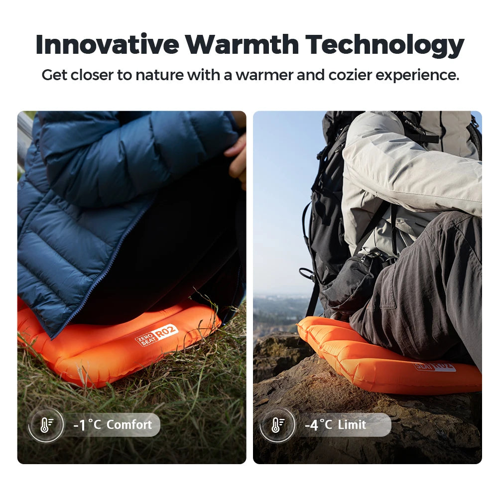 FLEXTAIL ZERO SEAT – Ultralight Inflatable Cushion with 2.8 R-Value & Carrying Bag