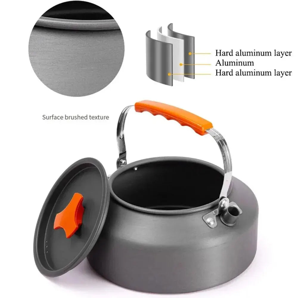 1.1L Camping Water Kettle – Lightweight Aluminum Alloy Kettle for Outdoor Adventures