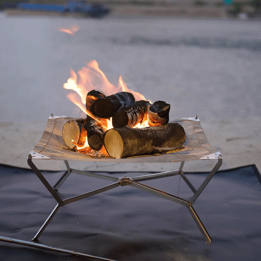 Fire-Maple Sunset Ultralight Foldable Fire Pit Grill – Portable Wood Stove for Outdoor Adventures