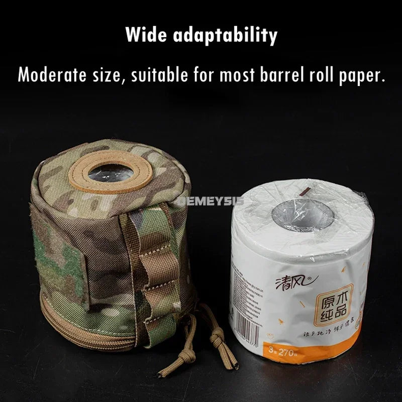Portable Toilet Roll Holder – MOLLE Pouch for Hiking & Outdoor Adventures